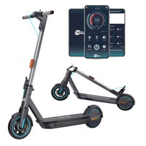 Elektrinis paspirtukas Scooty 10 nuvažiuojamas atstumas 60 km kierunkowskazy IP54 wspornik
