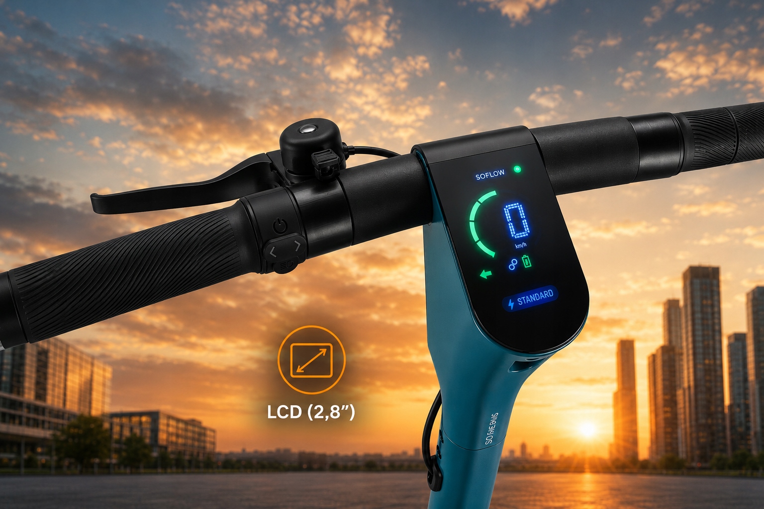 HulajnogaelektrycznaSoFlowSOONEEScooter500W40km78AhniebieskaEANGTIN5906306241381 belsilt Elektrinis paspirtukas SoFlow SO ONE+ E Scooter 500 W 40 km 78 Ah mėlynas