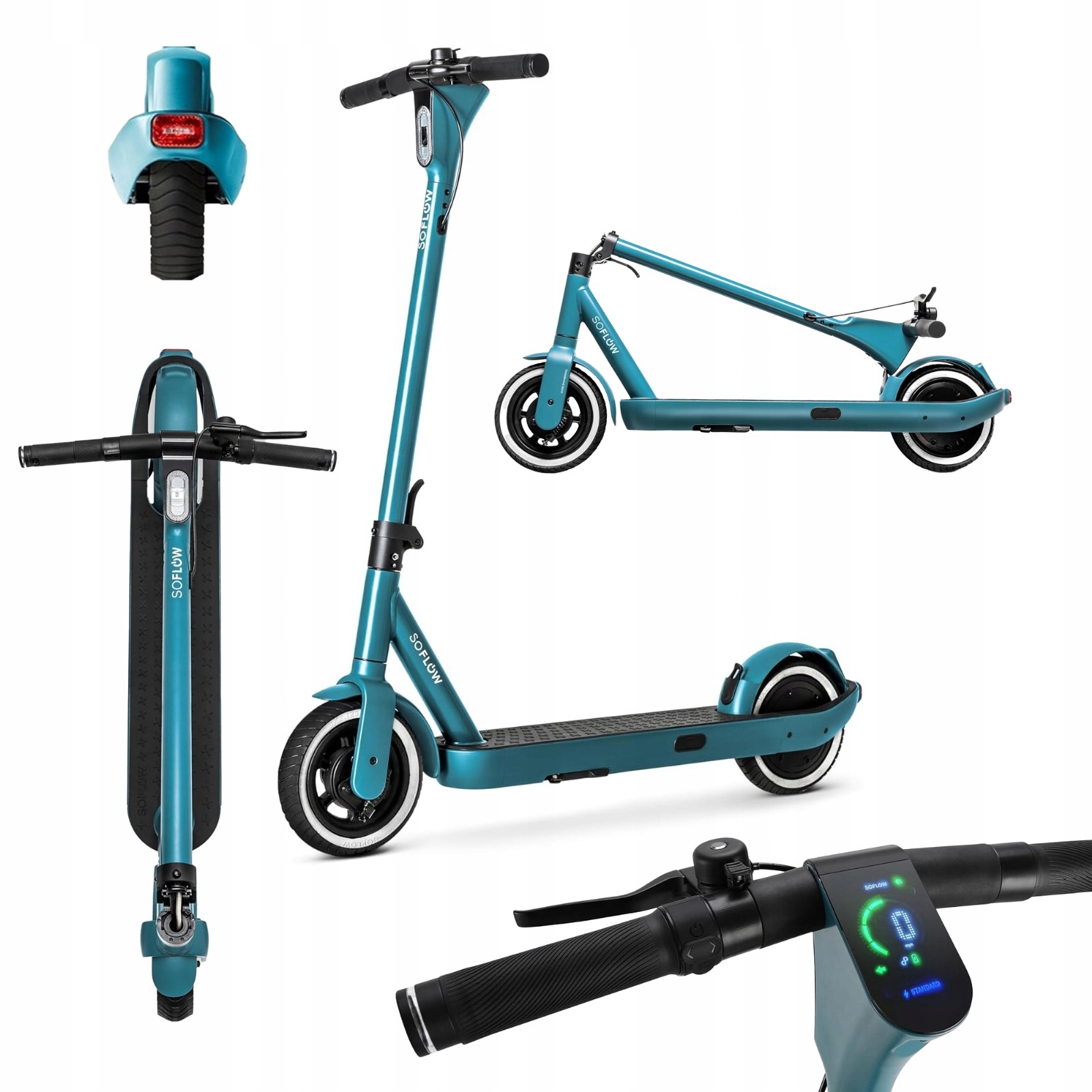 HulajnogaelektrycznaSoFlowSOONEEScooter500W40km78Ahniebieska belsilt Elektrinis paspirtukas SoFlow SO ONE+ E Scooter 500 W 40 km 78 Ah mėlynas