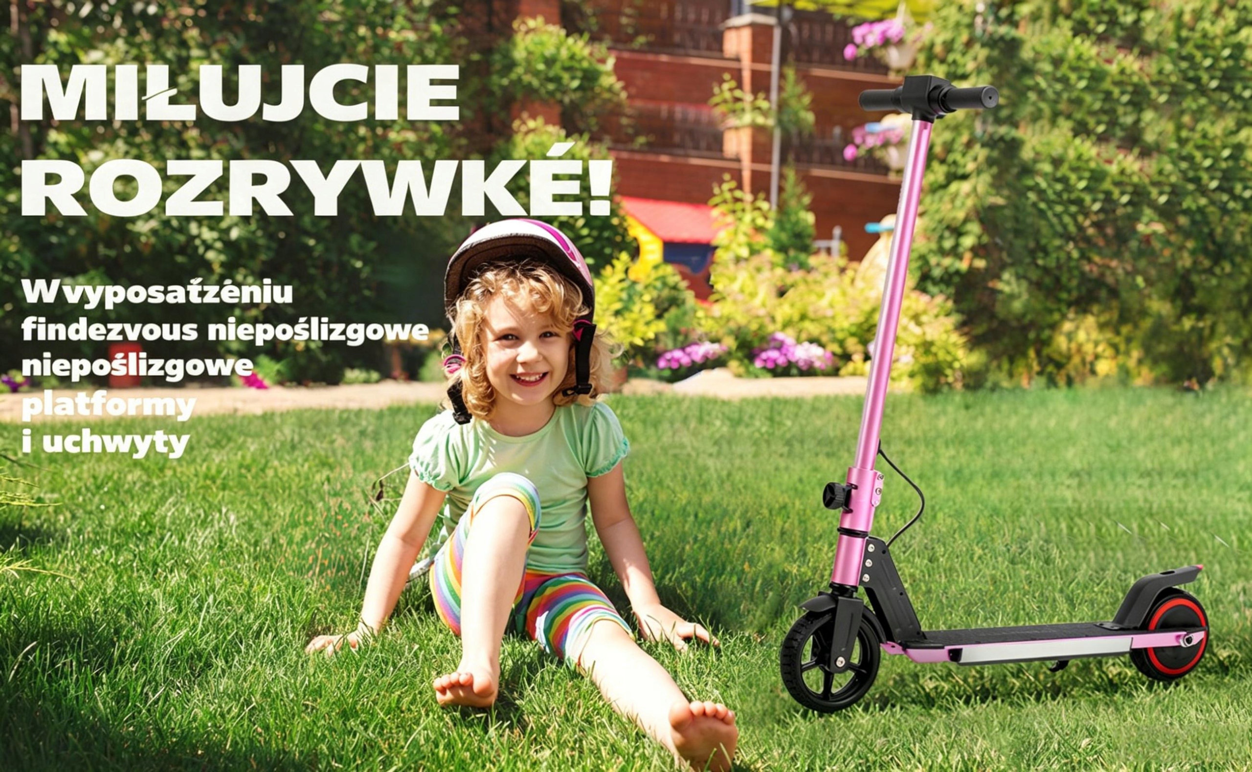 HulajnogaelektrycznadladzieciSkladanypojazd14kmh150W65ModelChicS32pink belsilt Elektrinis paspirtukas vaikams sulankstomas pojazd 14 kmh 150 W 65 150W versija 1