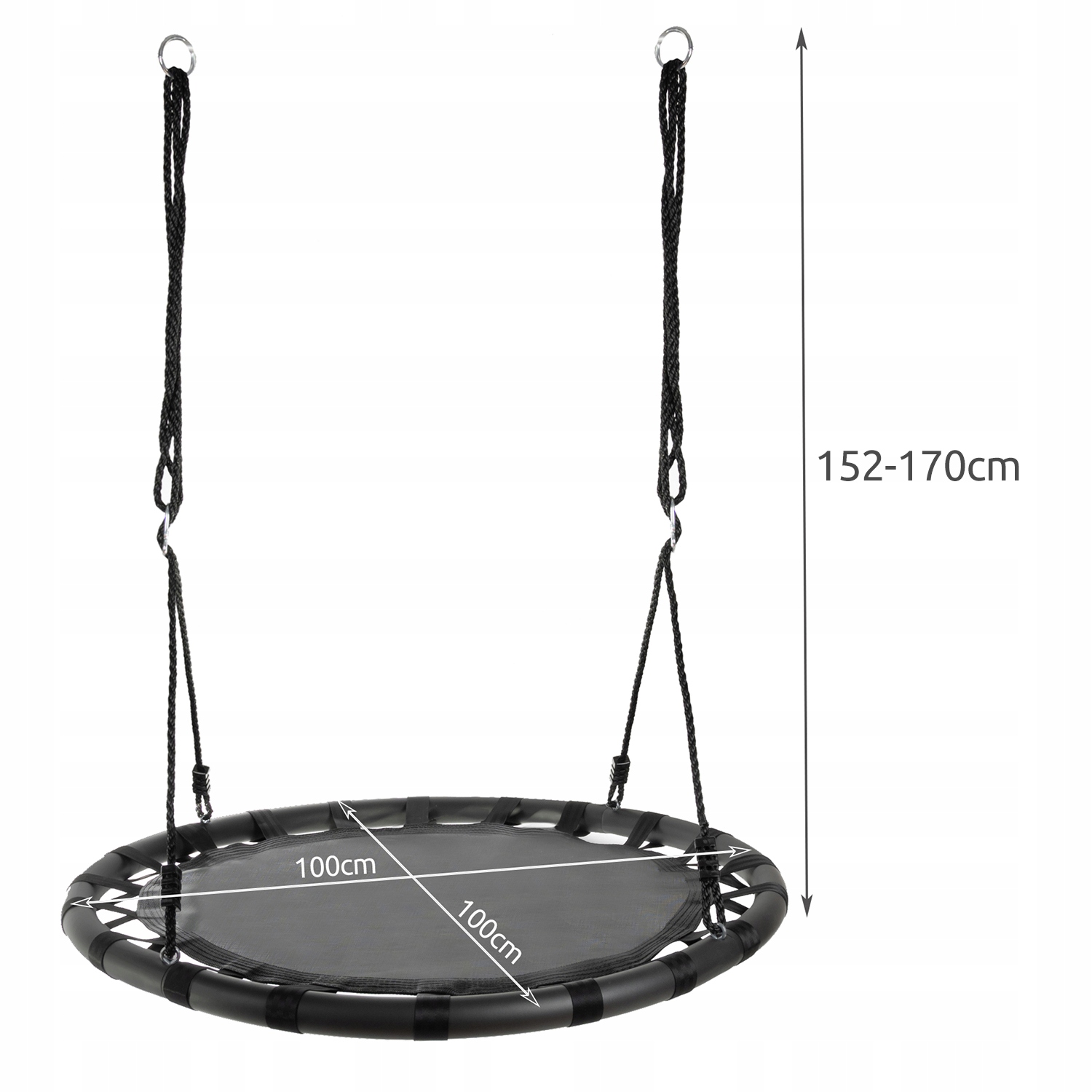 HustawkaBocianieGniazdodlaDzieciOgrodowa100cm150kgXXLDuzaStelazEANGTIN5902802919069 belsilt Gandro lizdo sūpynės vaikams su stovu 100 cm iki 150 kg
