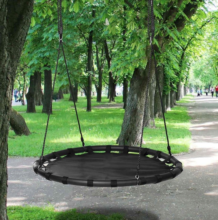 HustawkaBocianieGniazdodlaDzieciOgrodowa100cm150kgXXLDuzaStelazKodproducenta00012029 belsilt Gandro lizdo sūpynės vaikams su stovu 100 cm iki 150 kg