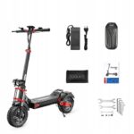 Iscooter iX8 Elektrinis paspirtukas 2400 W 20 kmh 70 km dvigubas variklis bekelės