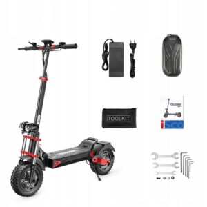 Iscooter iX8 Elektrinis paspirtukas 2400 W 20 kmh 70 km dvigubas variklis bekelės