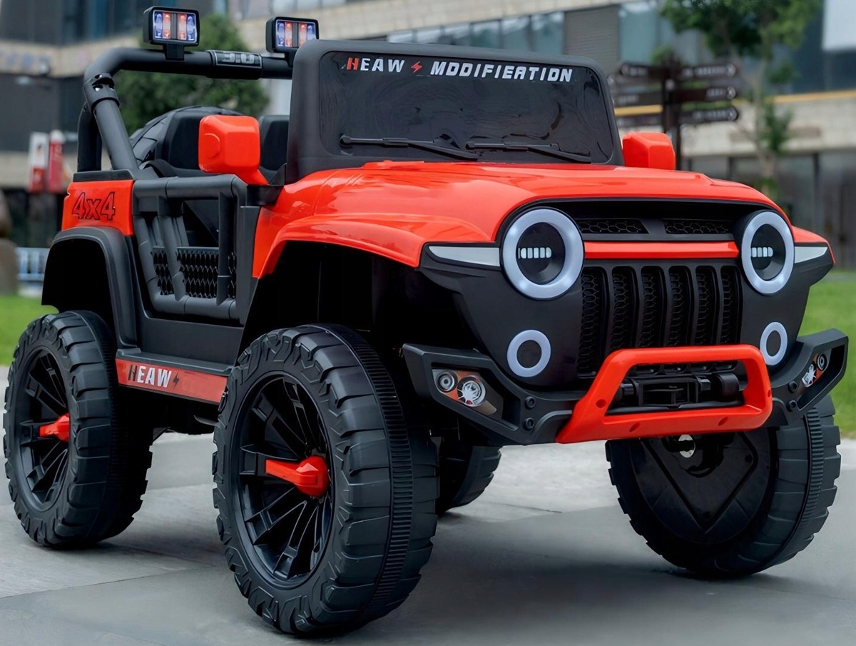 JEEPST4x4AutonaakumulatorSKORAEVALED12V7ahBluetoothAPPKolorczerwonypomaranczowyszary belsilt