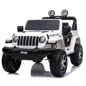 Jeep Wrangler Rubicon 4X4 elektrinis automobilis vaikams 12 V 10 Ah eko odos sėdynė EVA nuotolinio valdymo pultas LED