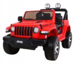 JeepWranglerRubiconnaakumulatordladzieciCzerwonyPilotRadioMP3 belsilt Jeep Wrangler Rubicon elektrinis automobilis vaikams Czerwony