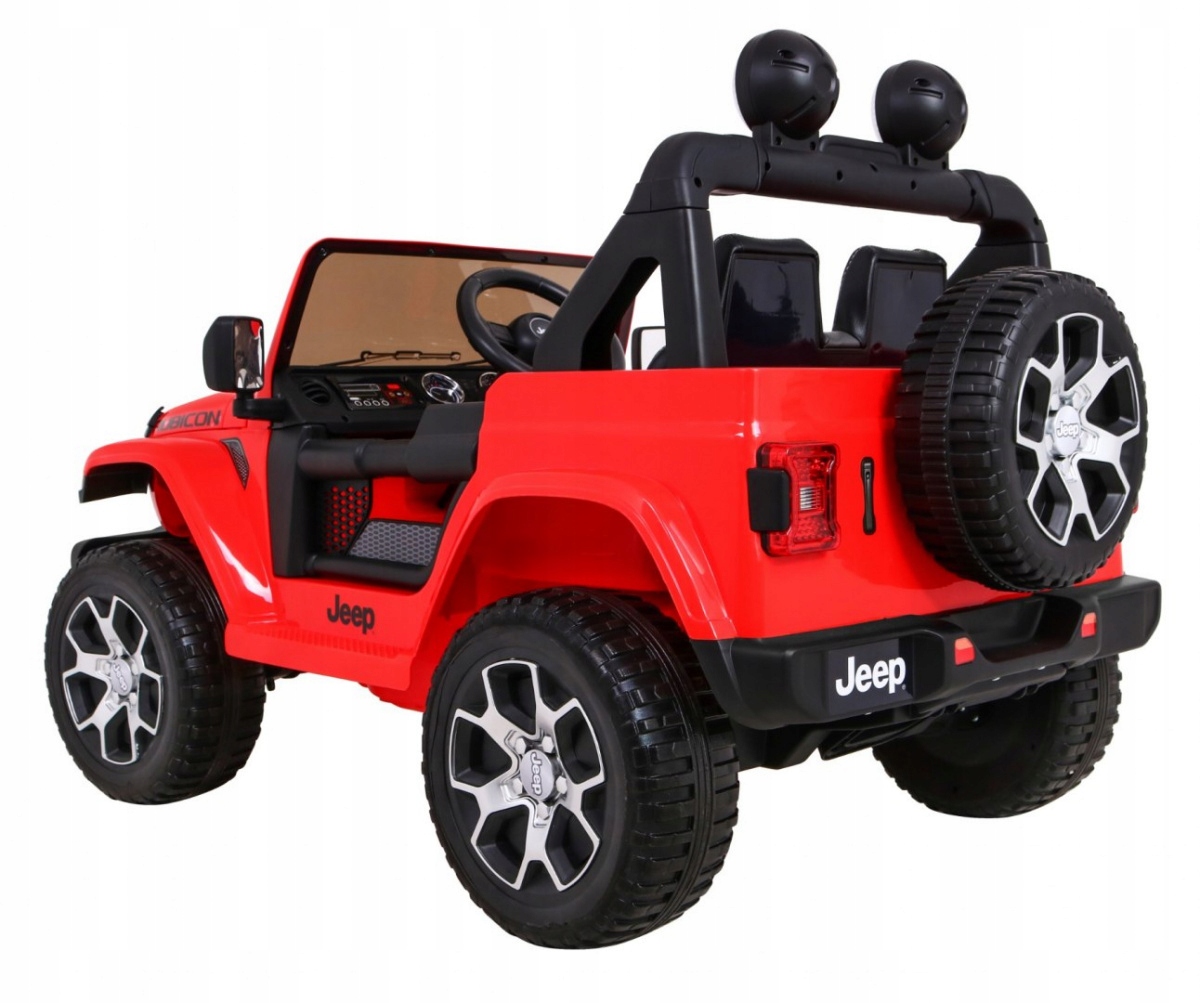 JeepWranglerRubiconnaakumulatordladzieciCzerwonyPilotRadioMP3KodproducentaPADKJWR555 belsilt Jeep Wrangler Rubicon elektrinis automobilis vaikams Czerwony