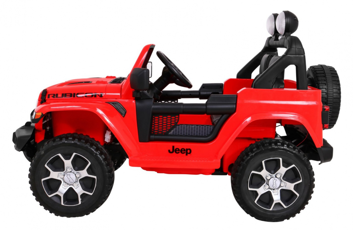 JeepWranglerRubiconnaakumulatordladzieciCzerwonyPilotRadioMP3Kolorczarnyczerwony belsilt Jeep Wrangler Rubicon elektrinis automobilis vaikams Czerwony