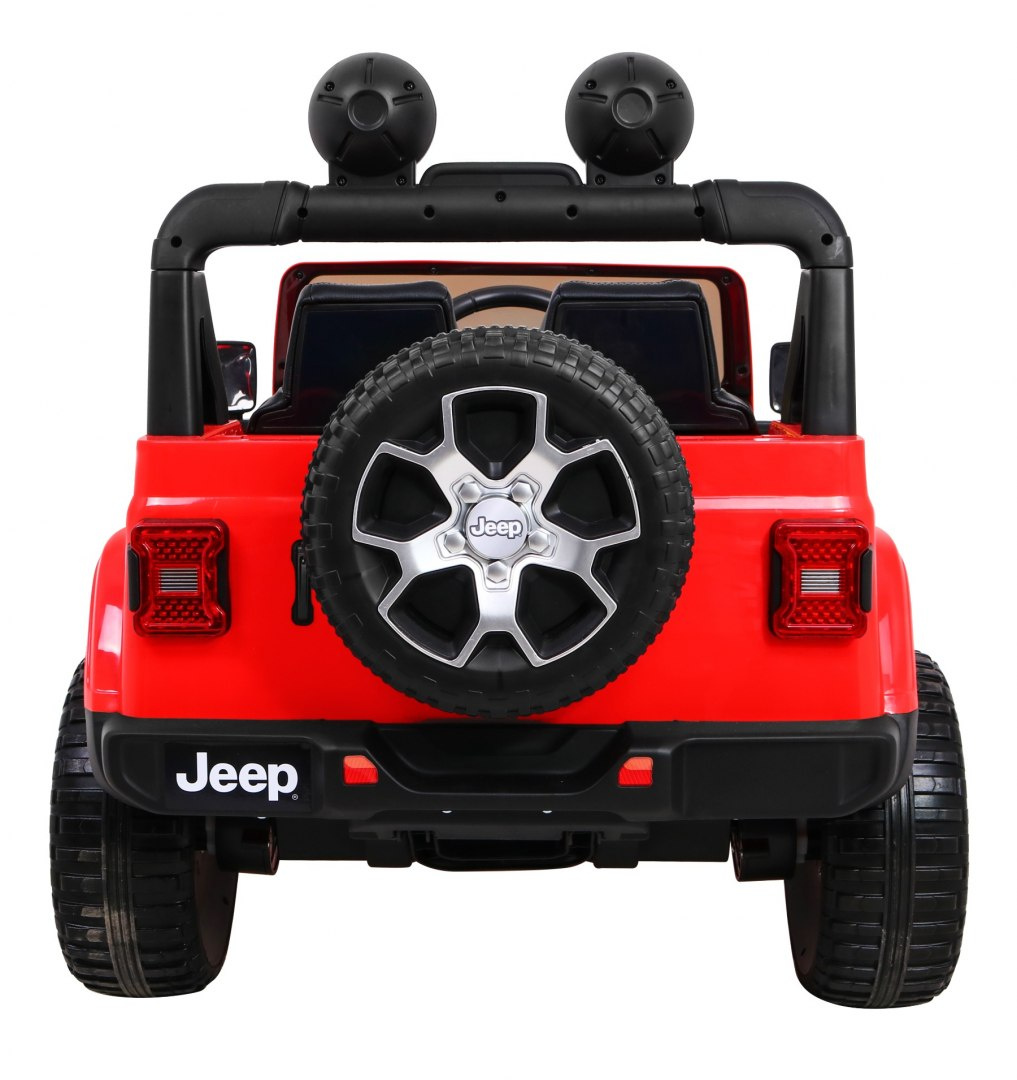 JeepWranglerRubiconnaakumulatordladzieciCzerwonyPilotRadioMP3Maksymalneobciazenie30kg belsilt Jeep Wrangler Rubicon elektrinis automobilis vaikams Czerwony