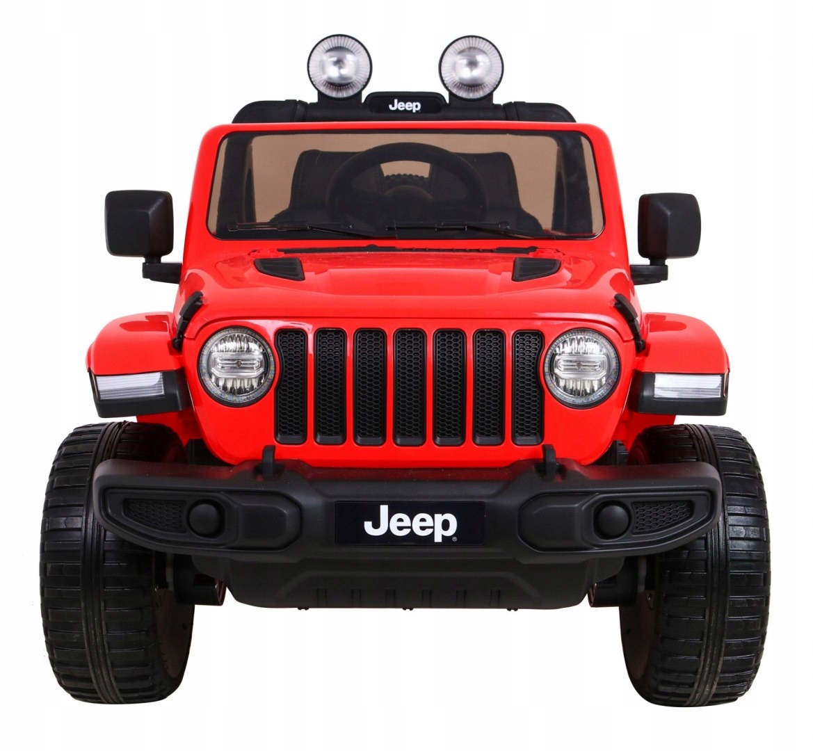 JeepWranglerRubiconnaakumulatordladzieciCzerwonyPilotRadioMP3MarkaRamiz belsilt Jeep Wrangler Rubicon elektrinis automobilis vaikams Czerwony
