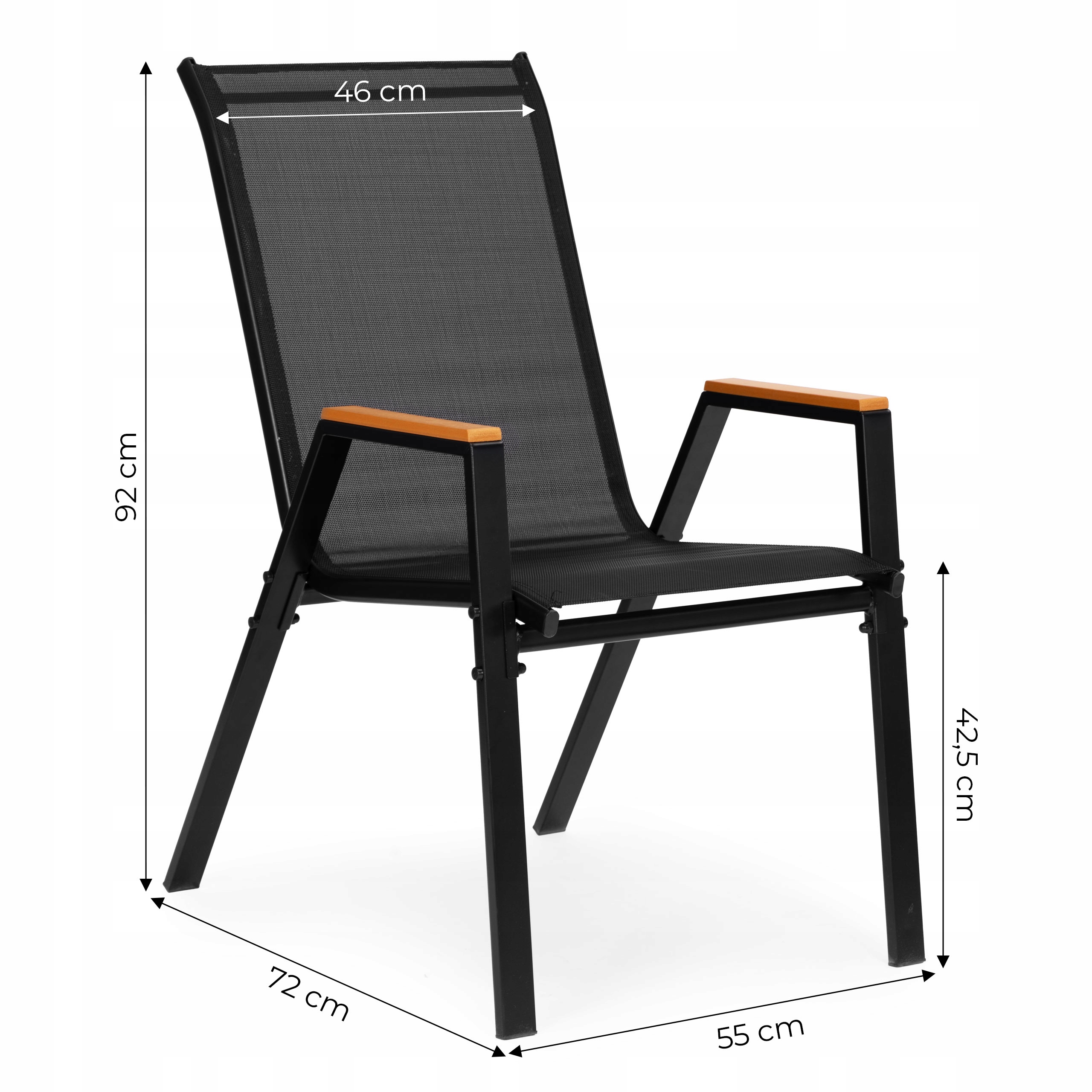 KRZESLAOGRODOWETEKSTYLNEELEGANCKIEPRZEWIEWNESTALZESTAW4SZTUKCZARNEGlebokoscmebla72cm belsilt