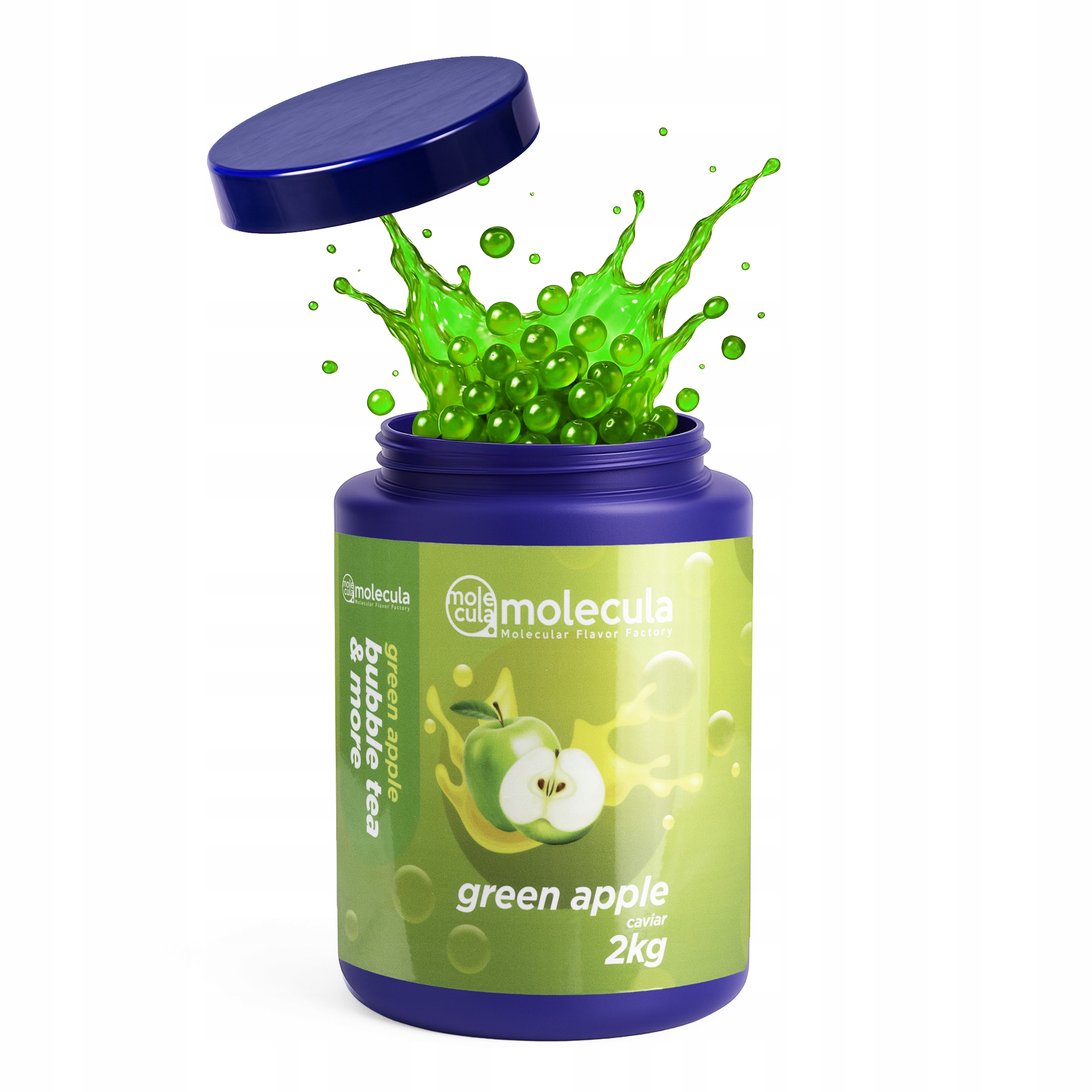 KULKIdoBUBBLETEAMOLEKULARNYKAWIORMoleculaJABLKO2kgMarkaMolecula belsilt Sprogstantys perlai Bubble Tea obuolių skonio Molecula 2 kg