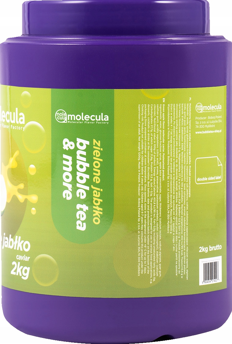 KULKIdoBUBBLETEAMOLEKULARNYKAWIORMoleculaJABLKO2kgSmakZielonejablko belsilt Sprogstantys perlai Bubble Tea obuolių skonio Molecula 2 kg