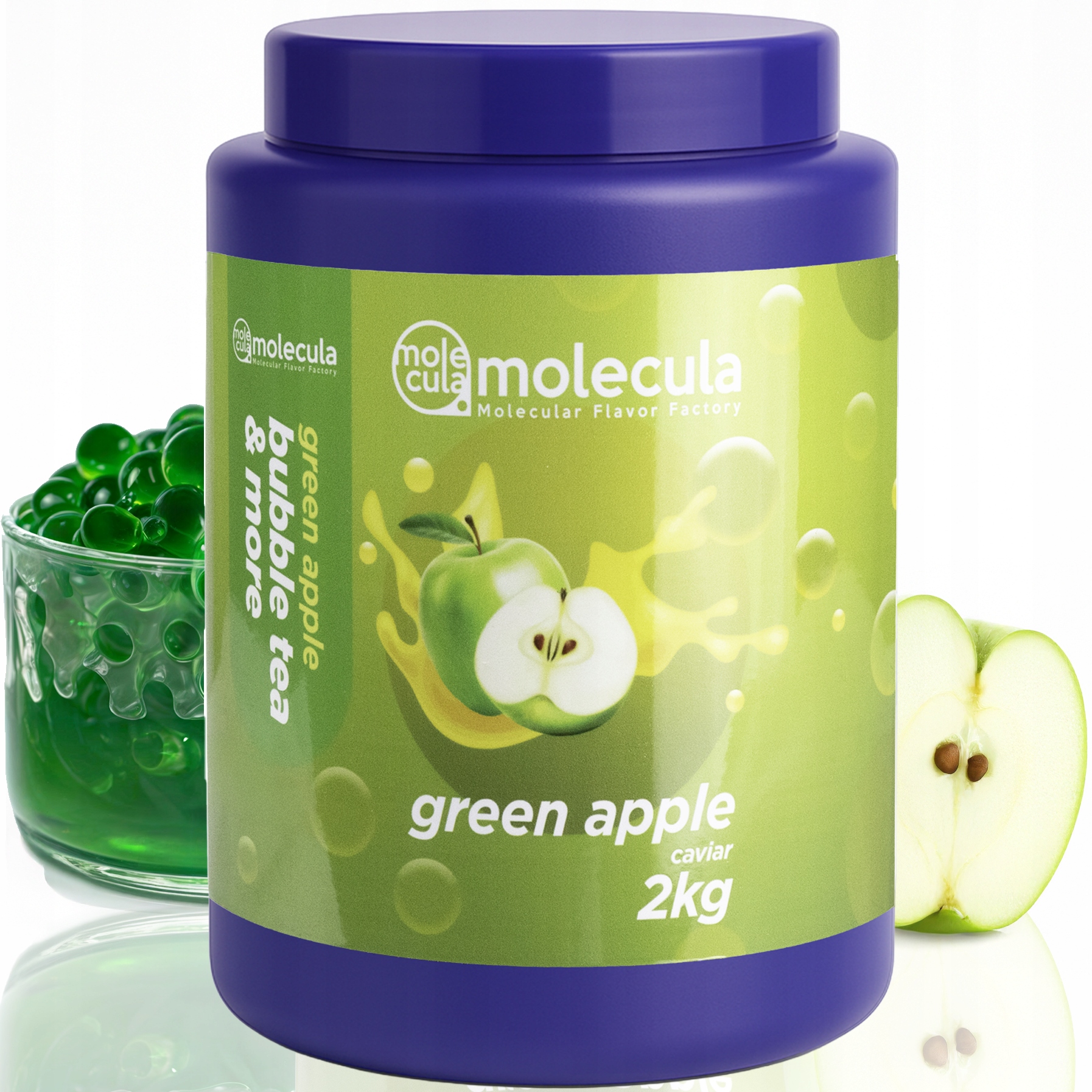 KULKIdoBUBBLETEAMOLEKULARNYKAWIORMoleculaJABLKO2kg belsilt Sprogstantys perlai Bubble Tea obuolių skonio Molecula 2 kg