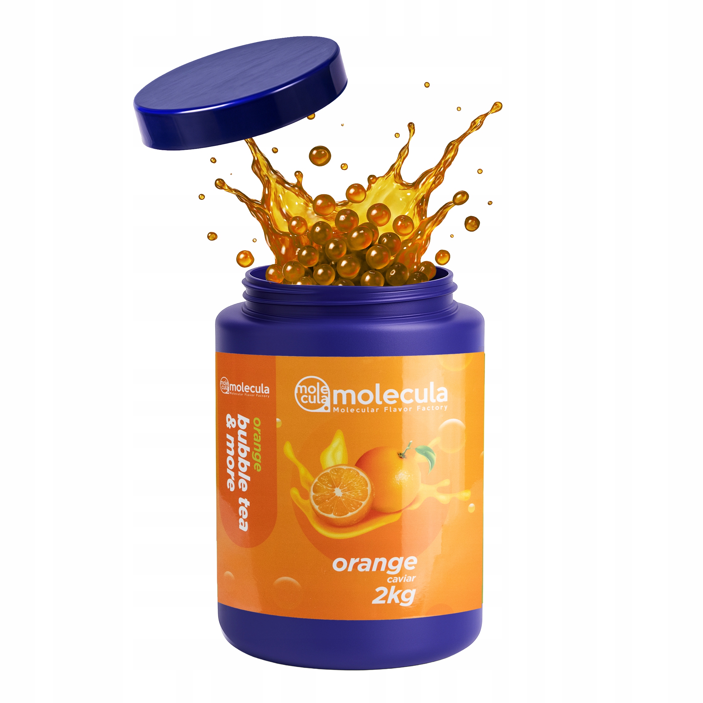 KULKIdoBUBBLETEAMOLEKULARNYKAWIORMoleculaPOMARANCZA2kgEANGTIN5904054574089 belsilt Sprogstantys perlai Bubble Tea apelsinų skonio 2 kg Molecula