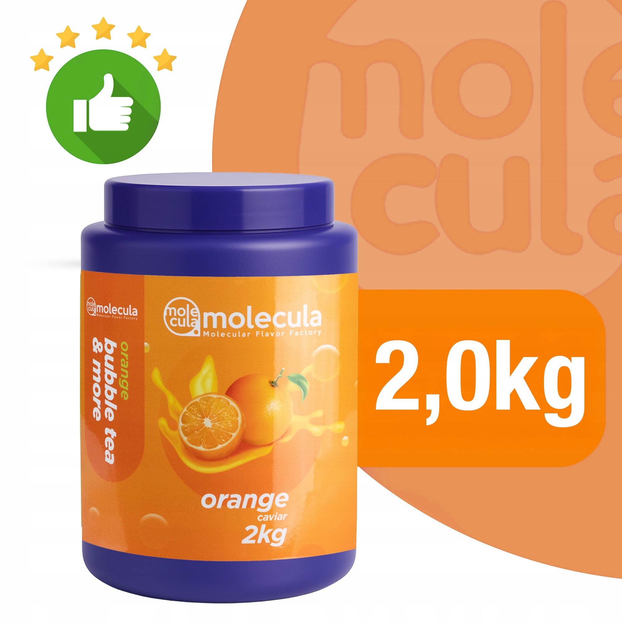 KULKIdoBUBBLETEAMOLEKULARNYKAWIORMoleculaPOMARANCZA2kgMarkaMolecula belsilt Sprogstantys perlai Bubble Tea apelsinų skonio 2 kg Molecula