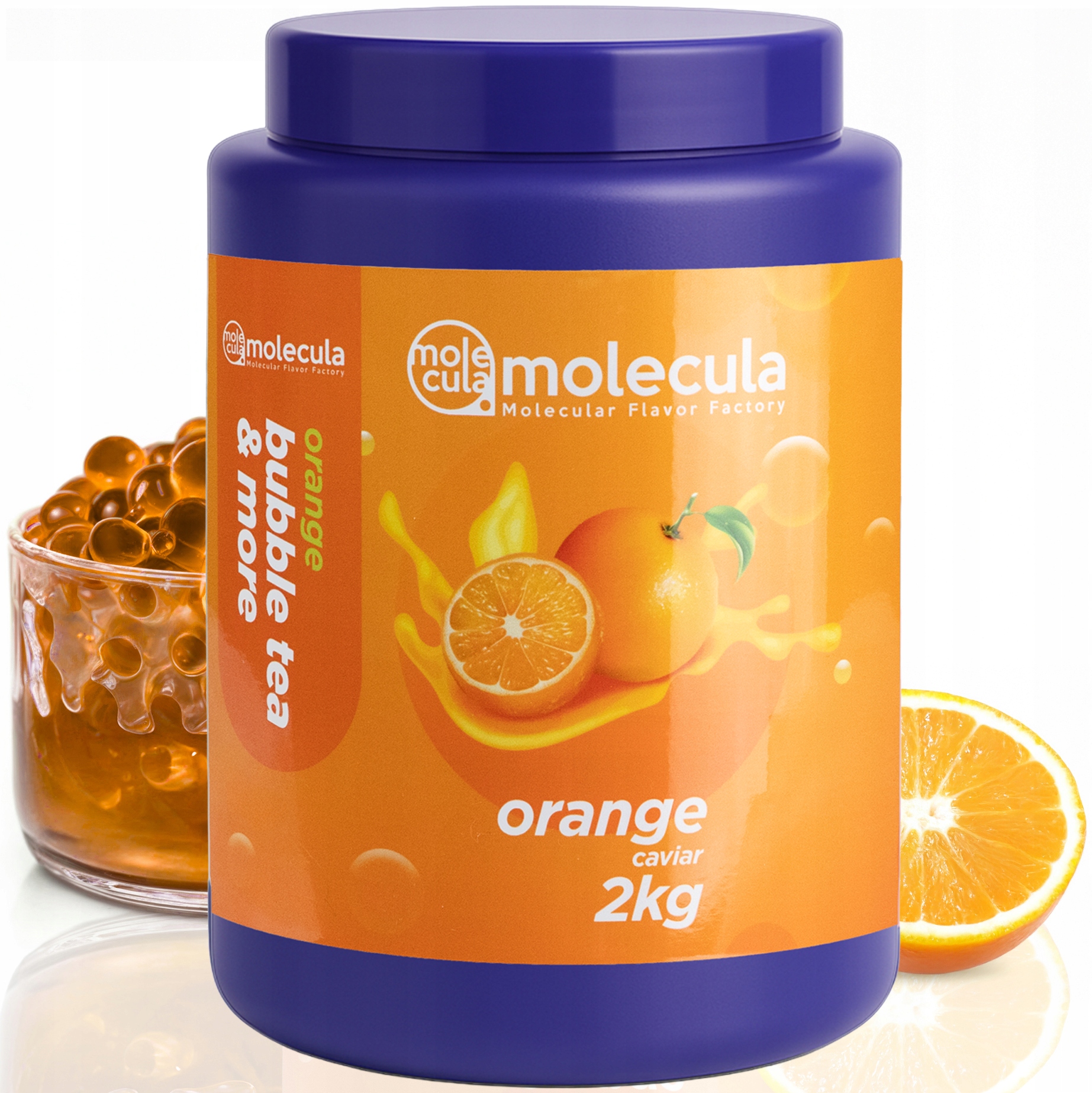 KULKIdoBUBBLETEAMOLEKULARNYKAWIORMoleculaPOMARANCZA2kg belsilt Sprogstantys perlai Bubble Tea apelsinų skonio 2 kg Molecula