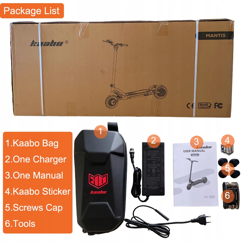 KaaboMantis10Plus60V182AhWyswietlaczcentralnyNFCEANGTIN0787353469295 belsilt Kaabo Mantis 10 Plus 60 V 182 Ah centrinis ekranas NFC