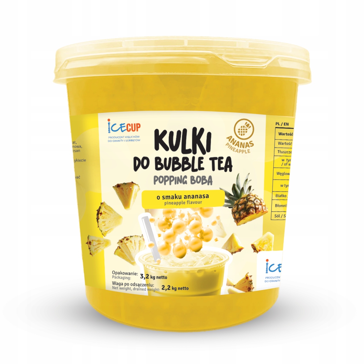 KulkidoBubbleTeaANANAS32kg belsilt Sprogstantys perlai Bubble Tea ananasų skonio 32 kg internetu