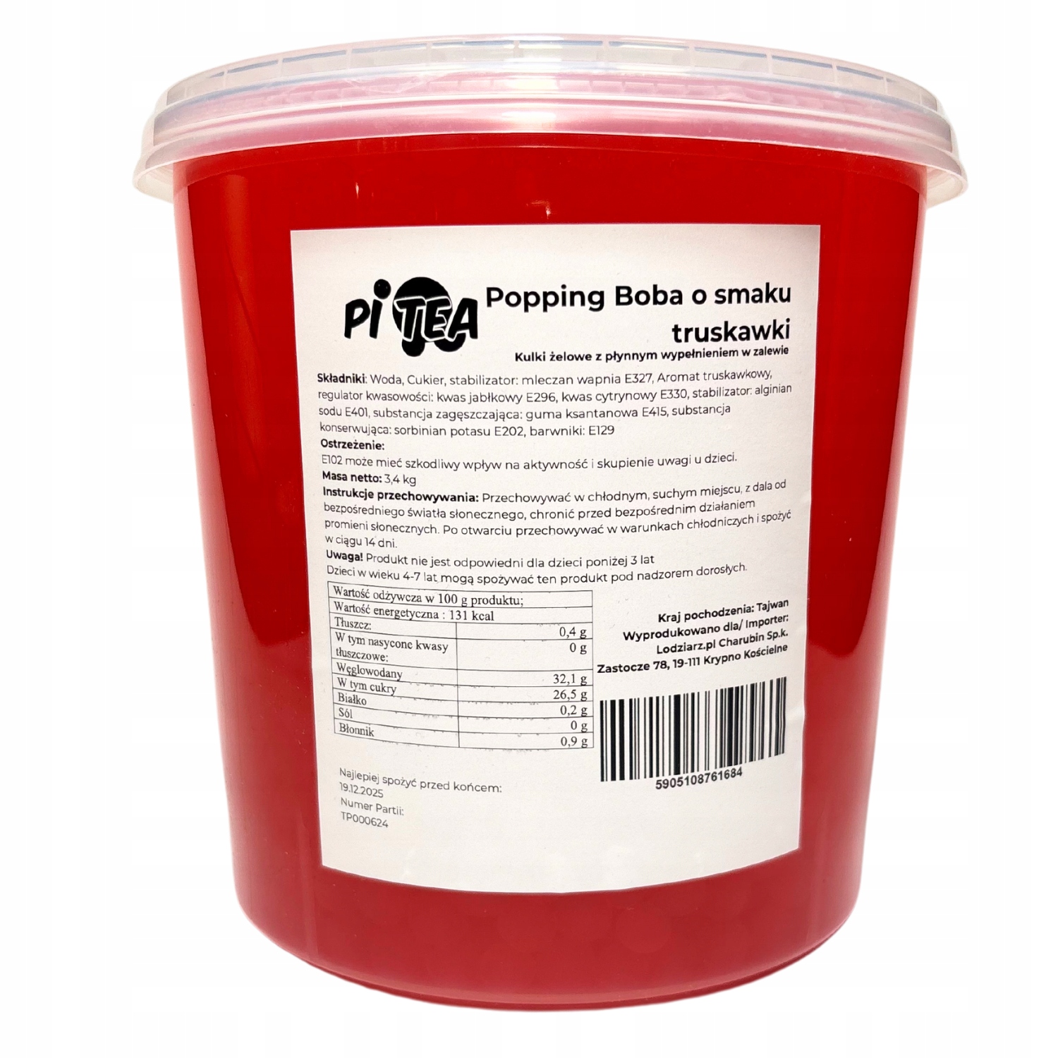 KulkidoBubbleTeaPoppingBobaDuzeTruskawka34kgTRUSKAWKOWYStanopakowaniaoryginalne belsilt Sprogstantys perlai Bubble Tea braškių skonio 34 kg internetu