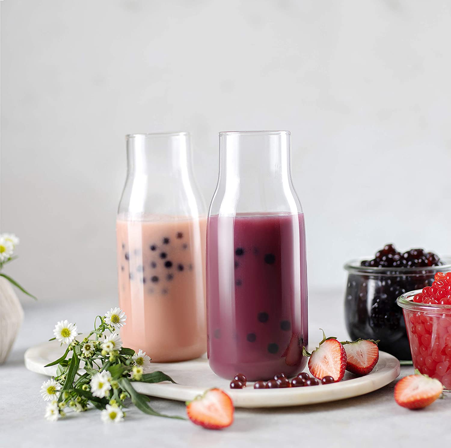 KulkiowocowedoBubbleTeaTRUSKAWKA500gPoppingBobatruskawkoweProduktniezawieradrozdzykofeinywilosciwiekszejniz150mglorzechow belsilt Sprogstantys perlai Bubble Tea braškių skonio 500 g для гейзеров