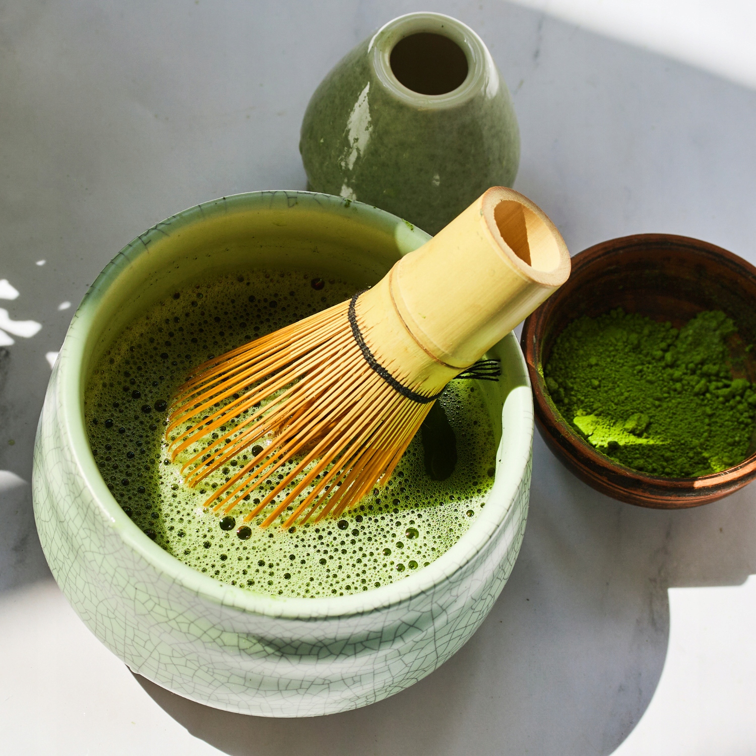 MATCHAZIELONAHERBATA100gWproszkunaturalnaMarkaBRAT belsilt Japoniška matcha arbata 100 g kasdieniam naudojimui