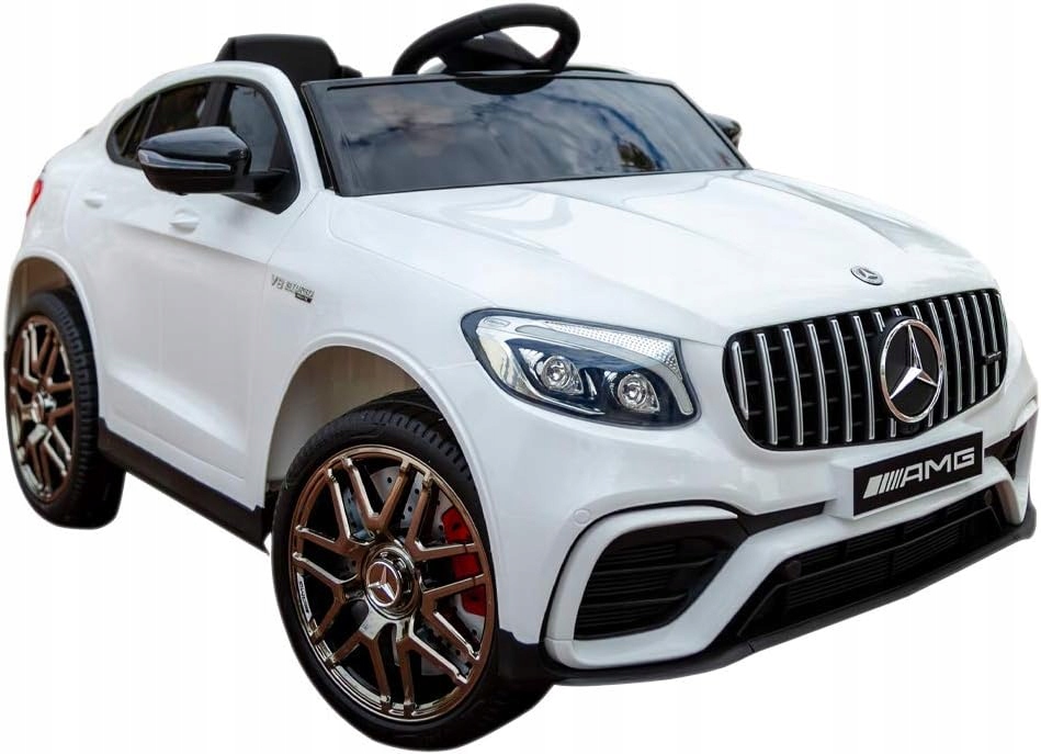 MERCEDESBENZGLC63SAUTONAAKUMULATORSKORAPILOT4x4MIEKKIEKOLAEVAKodproducentaGLCmercedesNAakumulatorpilot4x4 belsilt Mercedes Benz GLC 63S elektrinis automobilis vaikams 4X4