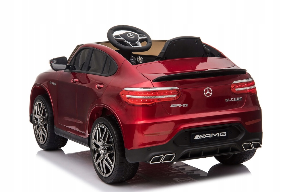 MERCEDESGLC63SNAAKUMULATORSKORAPILOT4x4LAKIEROWANYMIEKKIEKOLAEVAEANGTIN5903887326391 belsilt Mercedes Glc 63S elektrinis automobilis vaikams su pulteliu