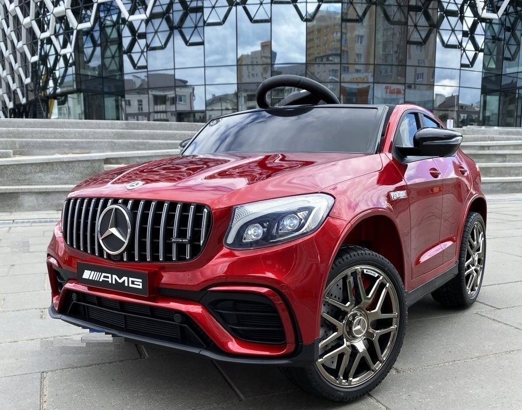 MERCEDESGLC63SNAAKUMULATORSKORAPILOT4x4LAKIEROWANYMIEKKIEKOLAEVAMarkaMercedesBenzOE belsilt Mercedes Glc 63S elektrinis automobilis vaikams su pulteliu