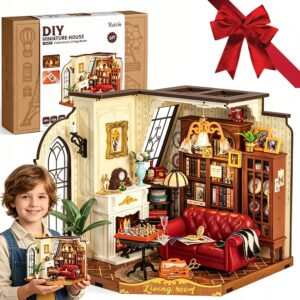 Miniatiūrinis namelis svetainė DIY rinkinys dovanai ir kolekcijai