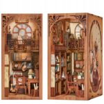 Book Nook slaptas kabinetas DIY rinkinys su LED apšvietimu