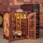 Book Nook Mini klub książki DIY rinkinys su LED apšvietimu