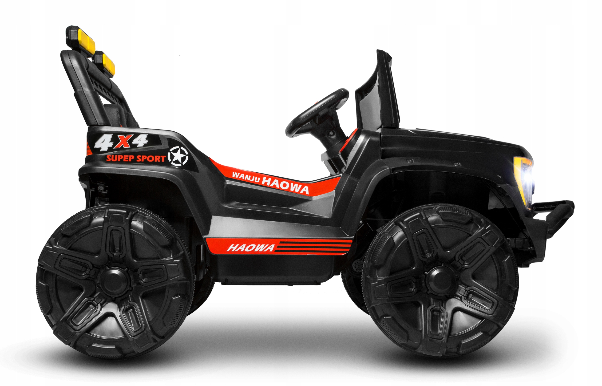 MOCNYUTVQUAD4X4naakumulatorLEDyPilotszerokakanapaskoraLiczbamiejsc1 belsilt Galingas Utv Quad 4X4 elektrinis automobilis vaikams su pultu