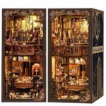 Book Nook kriminalinės mįslės miniatiūrų namelis su LED apšvietimu