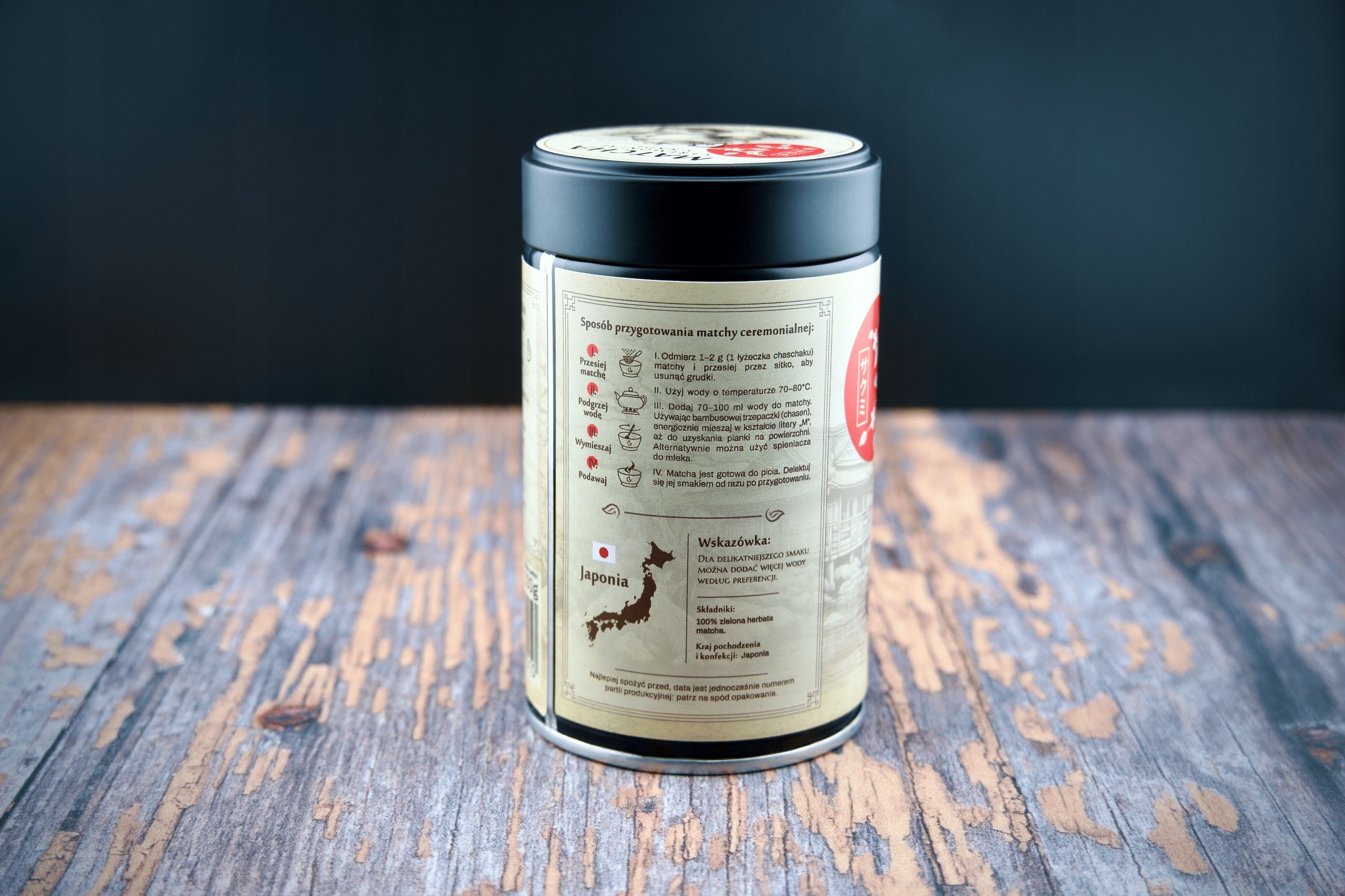 MatchaCeremonialnaJaponskaZielonaHerbata100SAKUMI100gPierwszyZbiorProduktniezawieraantyzbrylaczybarwnikowkonserwantow belsilt Japoniška ceremoninė matcha arbata 100 g namų ritualui