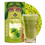 MatchaLatteaowsianematchalatteinstantPuszka240g belsilt Matcha latte gėrimas 240 g greitas ir skanus pasirinkimas