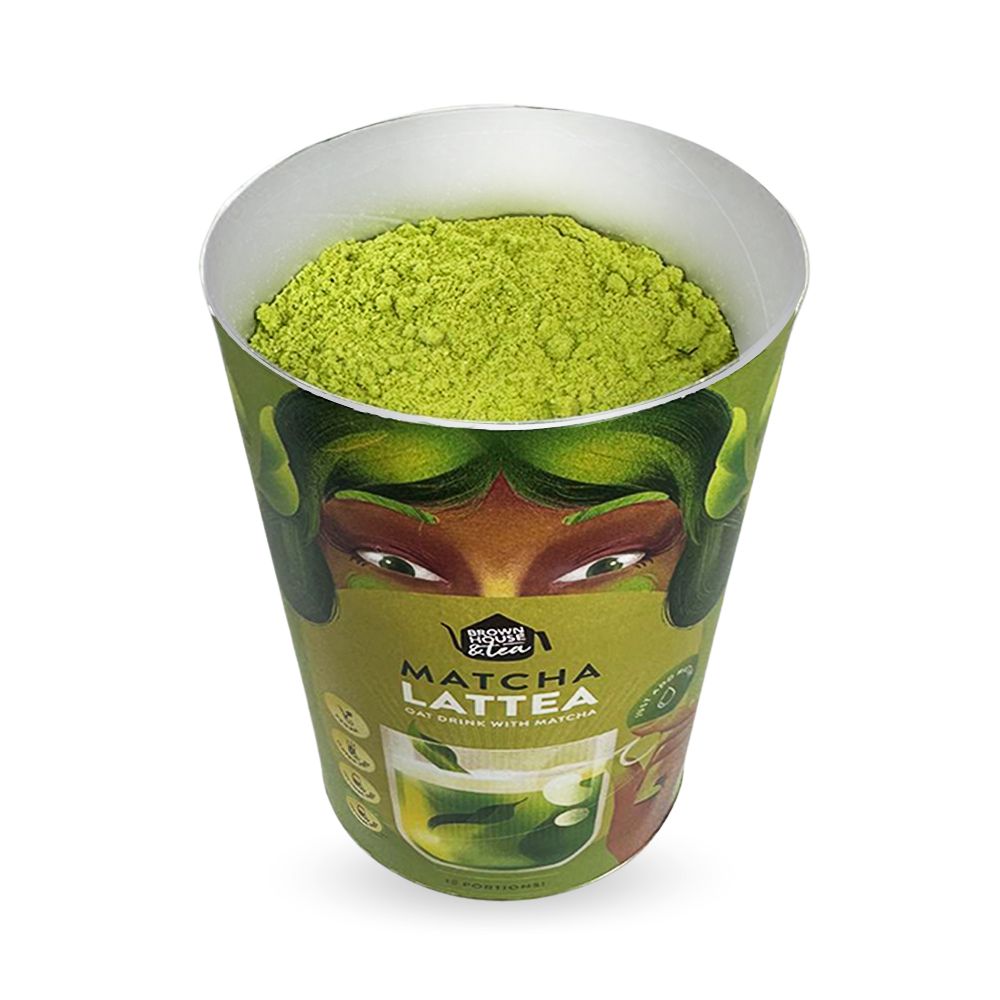 MatchaLatteaowsianematchalatteinstantPuszka240gMarkaBrownHouseTea belsilt Matcha latte gėrimas 240 g greitas ir skanus pasirinkimas