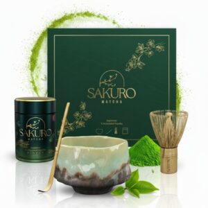 Sakuro matcha rinkinys 40 g su japoniškais priedais bio