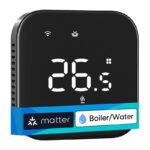 Meross MTS215BMA B Termostat Wi Fi Matter juodas Ogrzewanie Wodne HomeKit