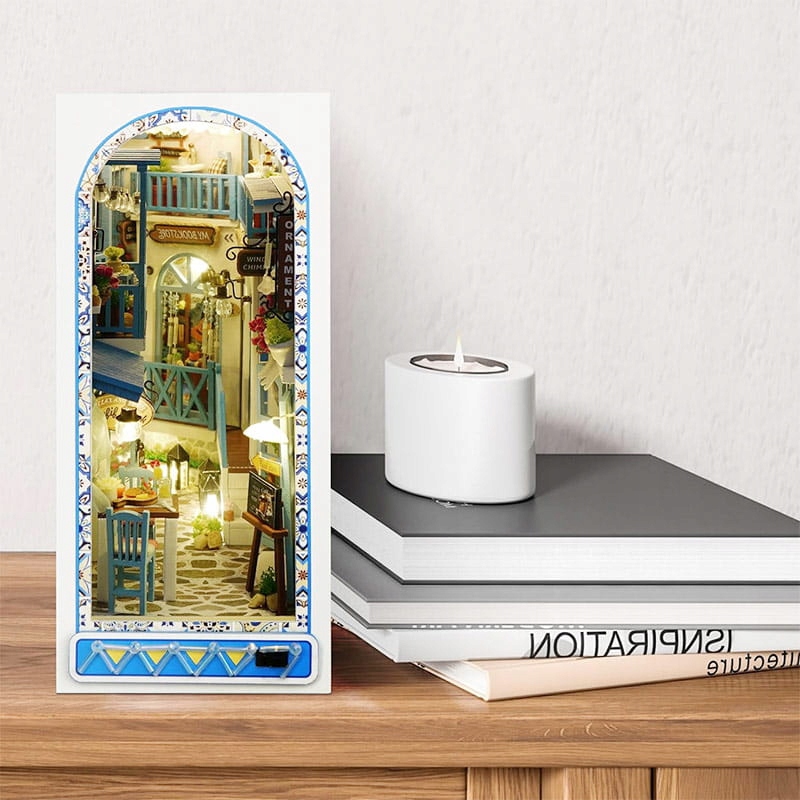 MiniaturowyDomekBookNookMorskaBryzaZestawKreatywnyWakcjeMorzeLEDKodproducentaPRC belsilt