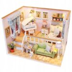 Book Nook jaukus kambarys DIY rinkinys su LED apšvietimu