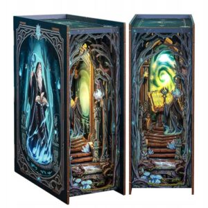 Book nook miniatiūrinis namelis „magijos vartai“ su LED apšvietimu