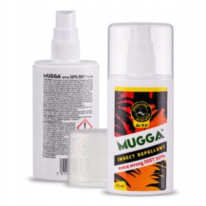 MUGGA Strong repelentas nuo uodų ir erkių su 50  DEET 75 ml  kelionėms
