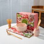 Nekit Matcha ruošimo rinkinys rožinis su japoniškais priedais