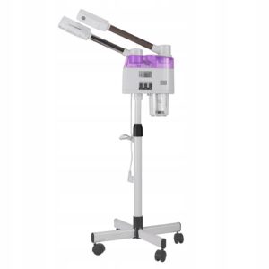 Profesionalus veido garintuvas su karšta ir šalta migla su LED lempa ant ratukų 680 ml 800 W baltas
