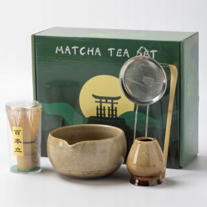 Nekit Dovanų matcha rinkinys su chasen šluotele matchawan dubenėliu ir stovu
