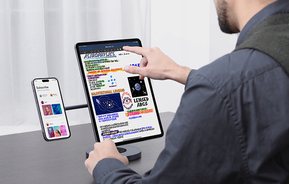 NillkinStabilnyMagnetycznyObrotowyUchwytNaTabletSmartwatchTelefonRodzajmagnetyczny1 belsilt Nillkin stabilus magnetinis besisukantis laikiklis planšetei išmaniajam laikrodžiui ir telefonui 6902048261877