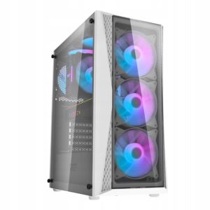 Kompiuterio korpusas darkFlash DK352 Plus balta su 4 ARGB ventiliatoriais