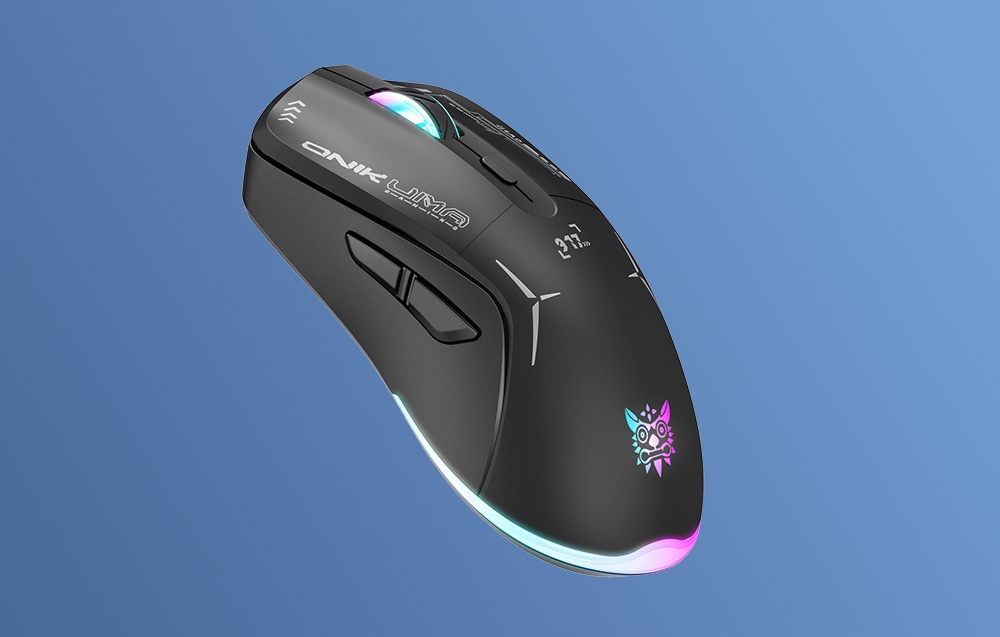 OnikumaCW917BezprzewodowaMyszGamingowaOptycznaPodsweitlenieRGBRozdzielczoscmyszy2800dpi belsilt ONIKUMA CW917 belaidė optinė RGB žaidimų pelė